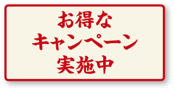 お得なキャンペーン実施中