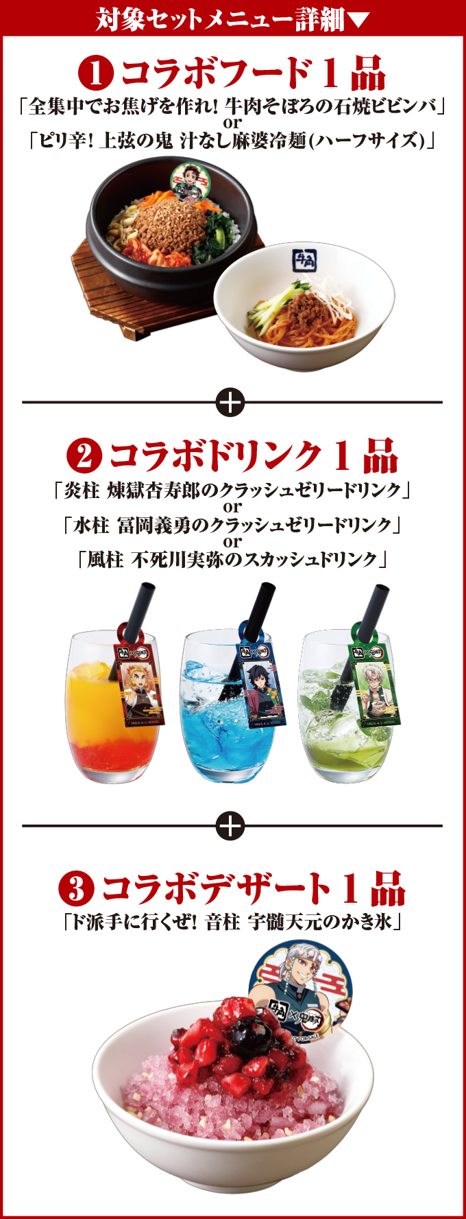 対象セットメニュー詳細