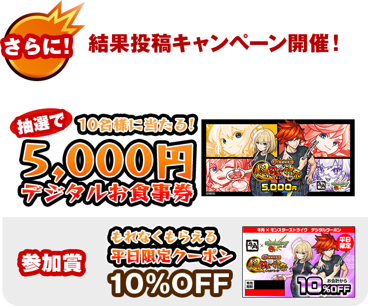 さらに！結果投稿キャンペーン開催！