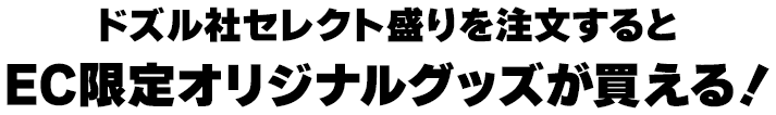 ドズル社セレクト盛りを注文するとEC限定オリジナルグッズが買える！